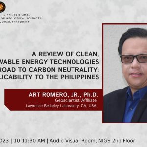 A Review of Clean, Renewable Energy Technologies on the Road to Carbon Neutrality: Applicability to the Philippines