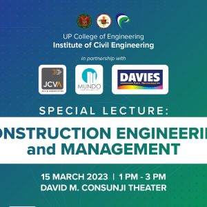 Special Lecture: Construction Engineering and Management