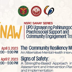 Línaw: UP Diliman (UPD) Ugnayan ng Pahinungod Psychosocial Support and Community Engagement Training