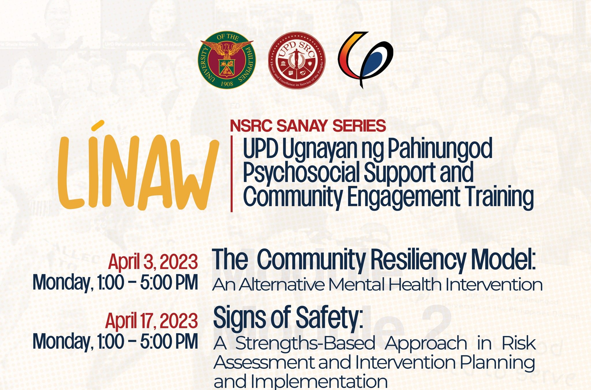 Línaw: UP Diliman (UPD) Ugnayan ng Pahinungod Psychosocial Support and Community Engagement Training