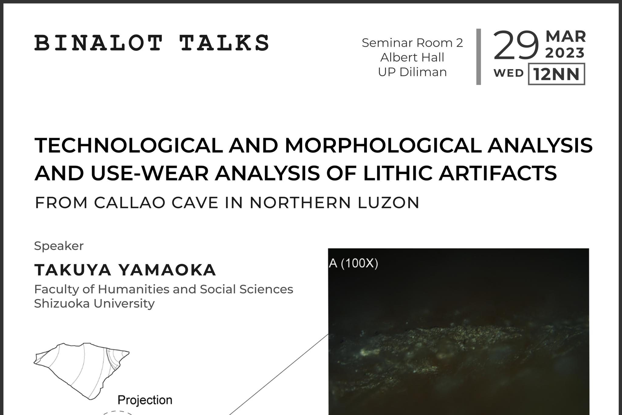 Binalot Talks: Technological and Morphological Analysis and Use-Wear Analysis of Lithic Artifacts From Callao Cave in Northern Luzon