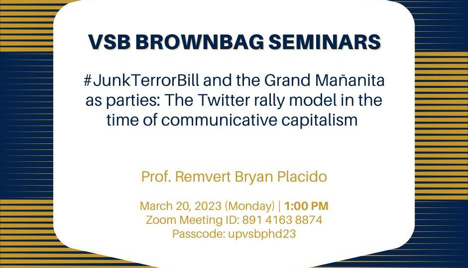 #JunkTerrorBill and the Grand Mañanita as Parties: The Twitter Rally Model in the Time of Communicative Capitalism