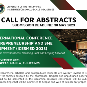 Call for Abstracts: 1st International Conference on Entrepreneurship and SME (Small and Medium-sized Enterprises) Development 2023