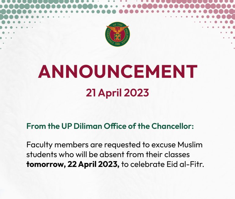 Memorandum No. LMTB2207 UP Vehicle Sticker for Academic Year 2022