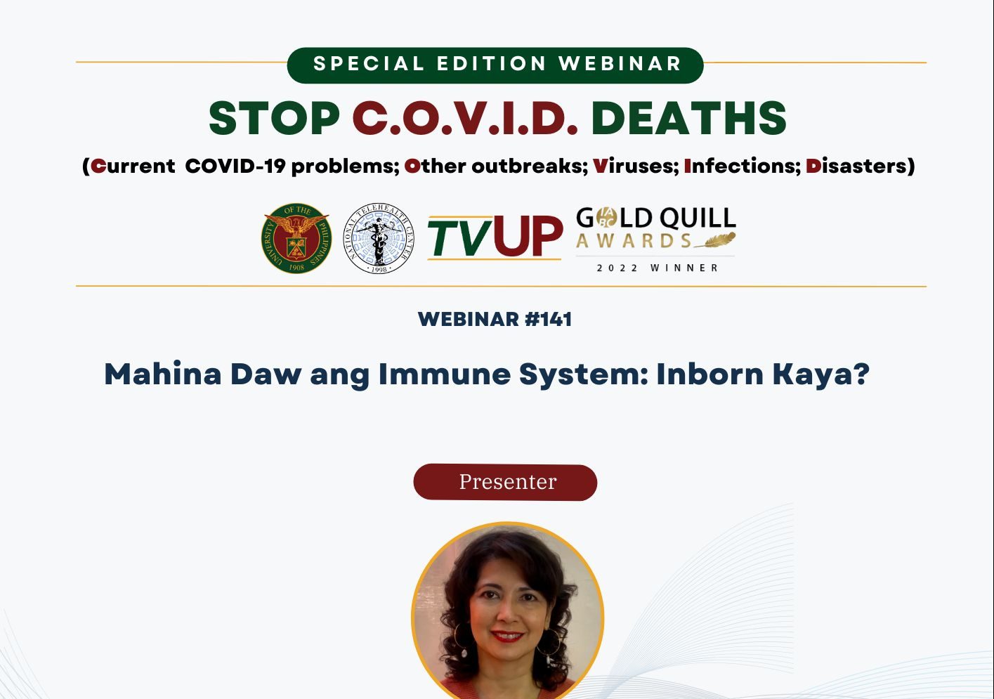 Stop COVD Deaths Webinar: Vision…Minsan Malabo, Minsan Malinaw: Dahil Kaya sa Diabetes?