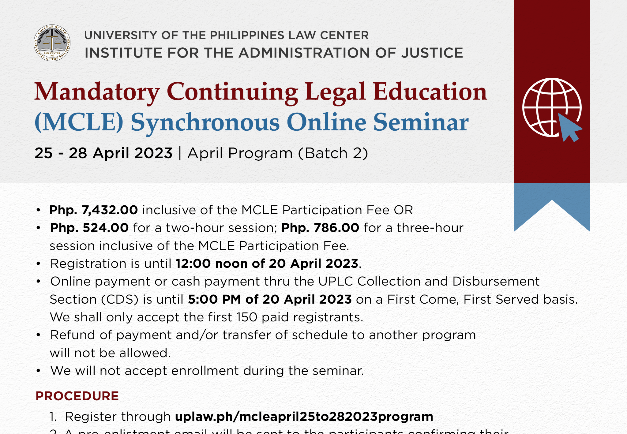 Mandatory Continuing Legal Education Synchronous Online Seminar