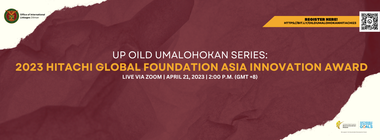 UP OIL-D Umalohokan Series: 2023 Hitachi Global Foundation Innovation Award