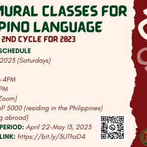 2023 Extramural Classes for Filipino Language