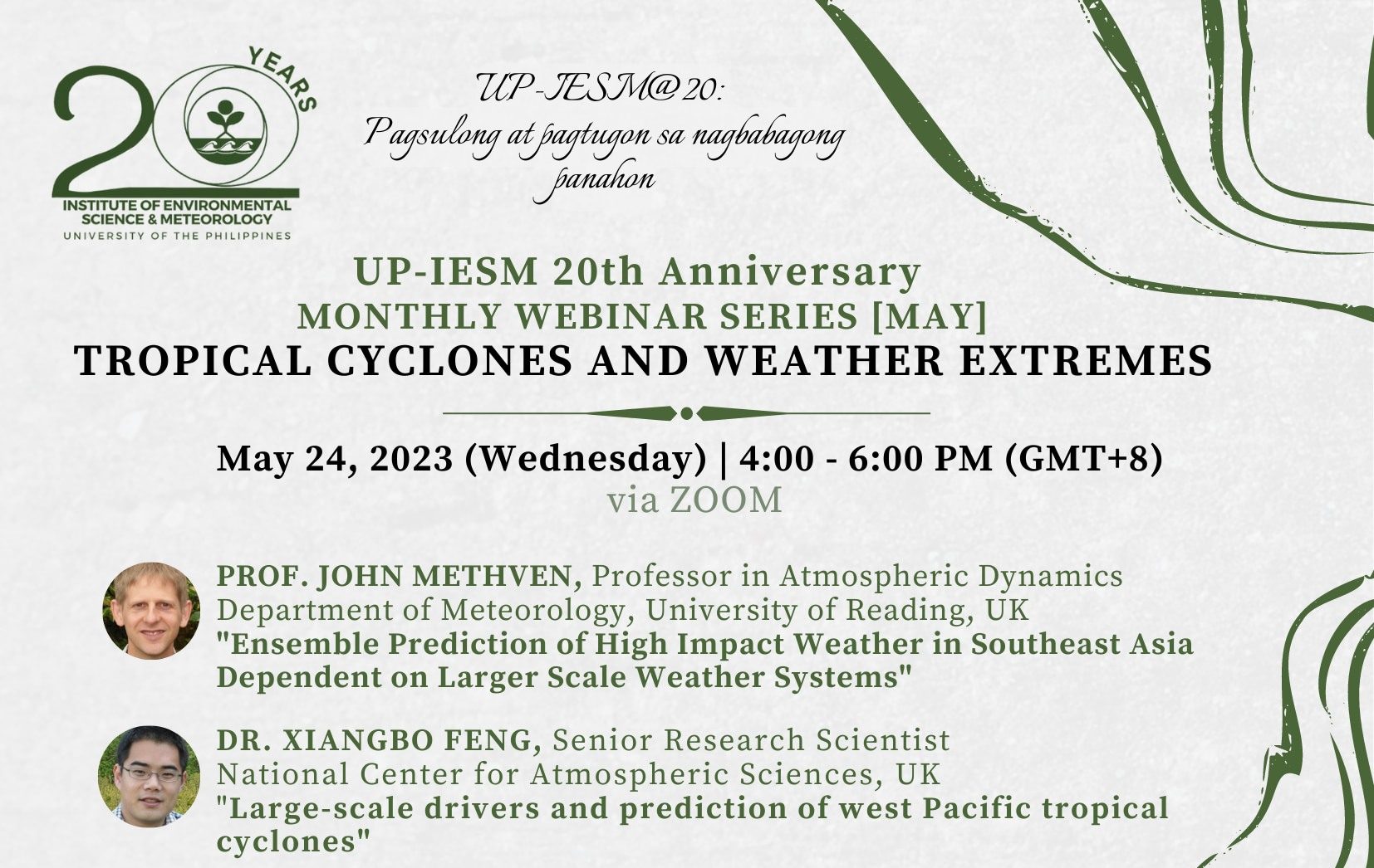 IESM@20 Webinar Series: Tropical Cyclones and Weather Extremes