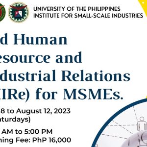 3rd Human Resource and Industrial Relations for MSMEs