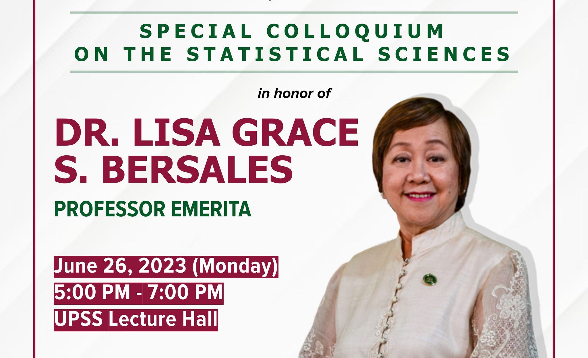 Colloquium in Honor of Professor Emerita Lisa Grace S. Bersales, PhD