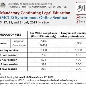 Mandatory Continuing Legal Education Synchronous Online Seminar