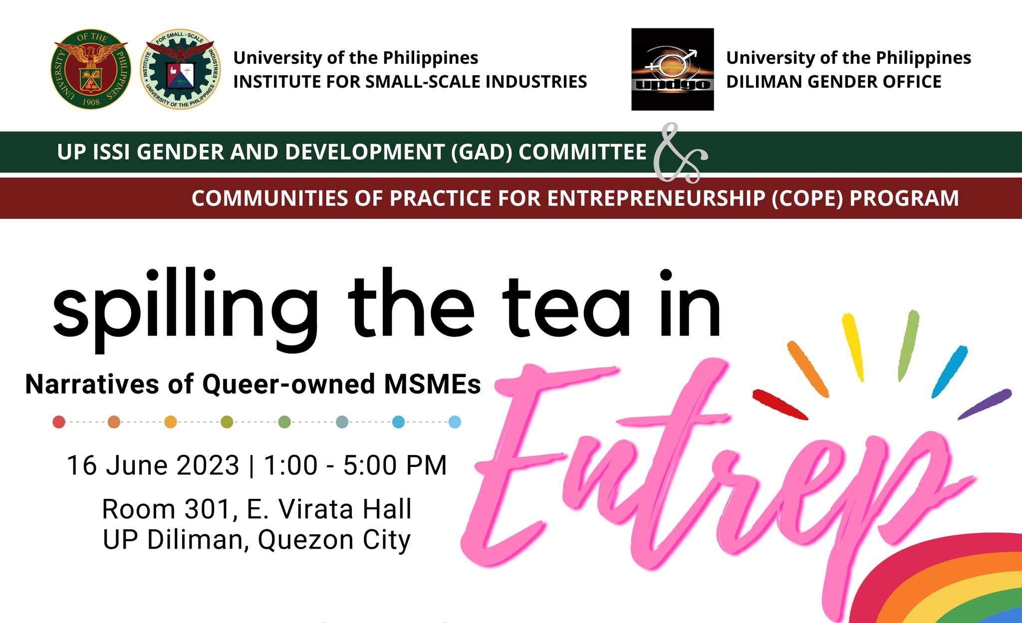 Spilling the Tea in Entrep: Narratives of Queer-owned MSMEs