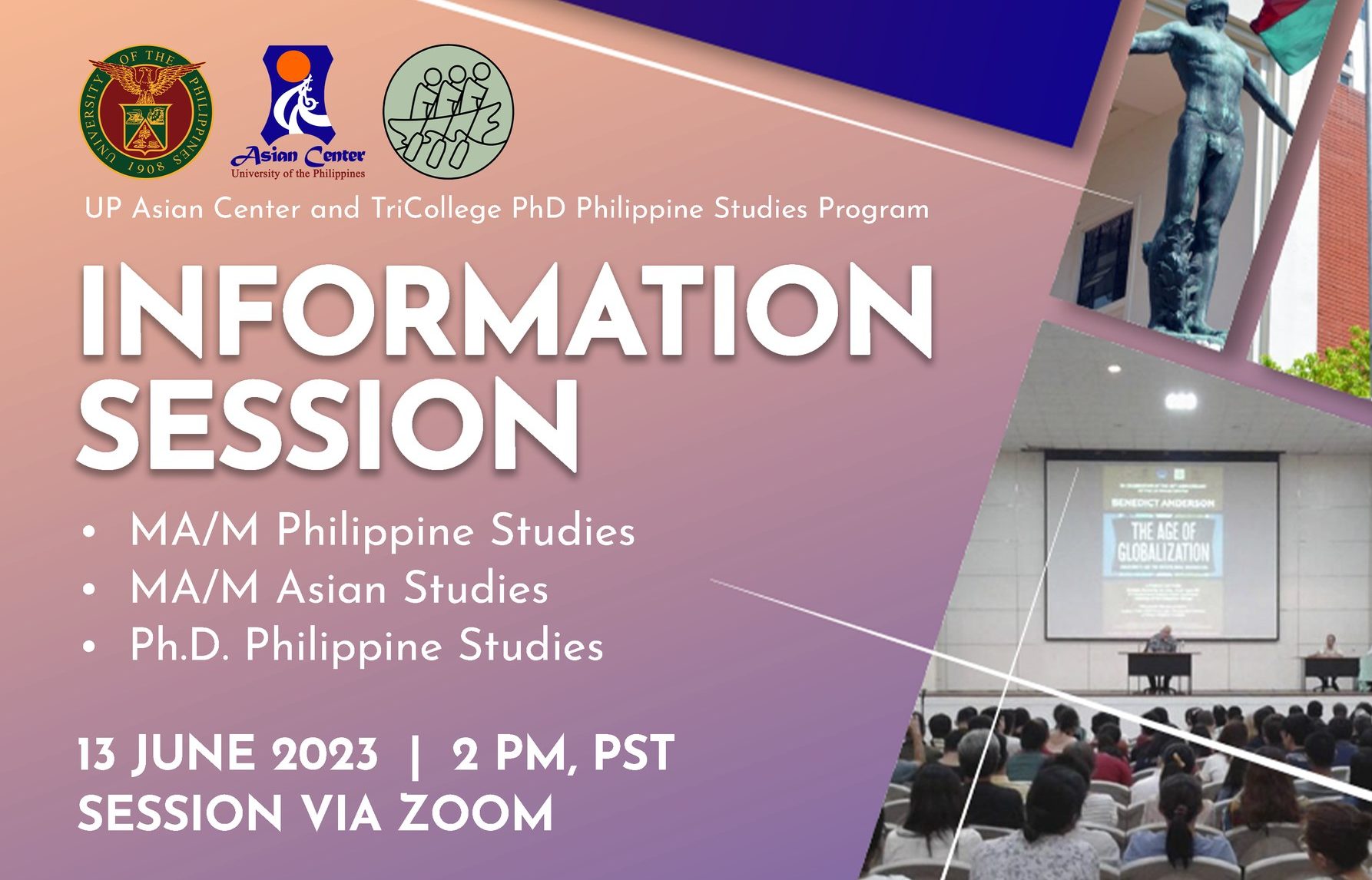 UP Asian Center and TriCollege PhD Philippine Studies Program Information Session