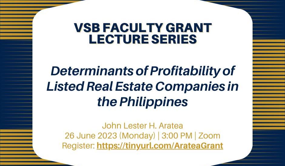 VSB Faculty Grant Lecture Series