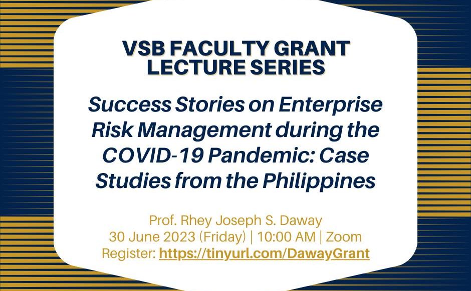 VSB Faculty Grant Lecture Series