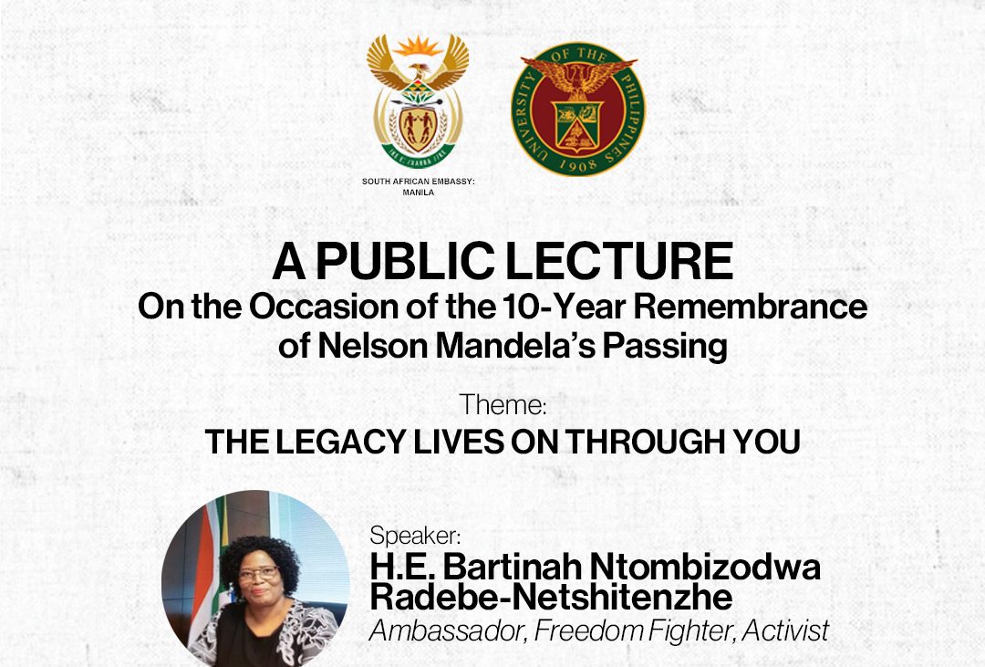 Public Lecture on the Occasion of the 10-Year Remembrance of Nelson Mandela's Passing