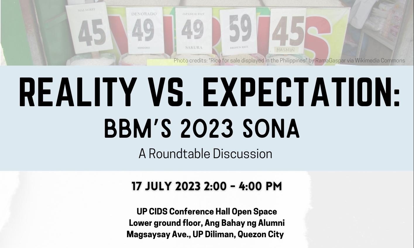 Reality vs. Expectation: BBM’s 2023 State of the Nation Address