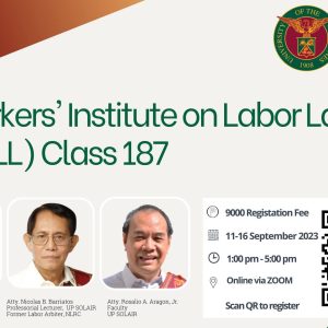 Workers’ Institute on Labor Laws Class 187