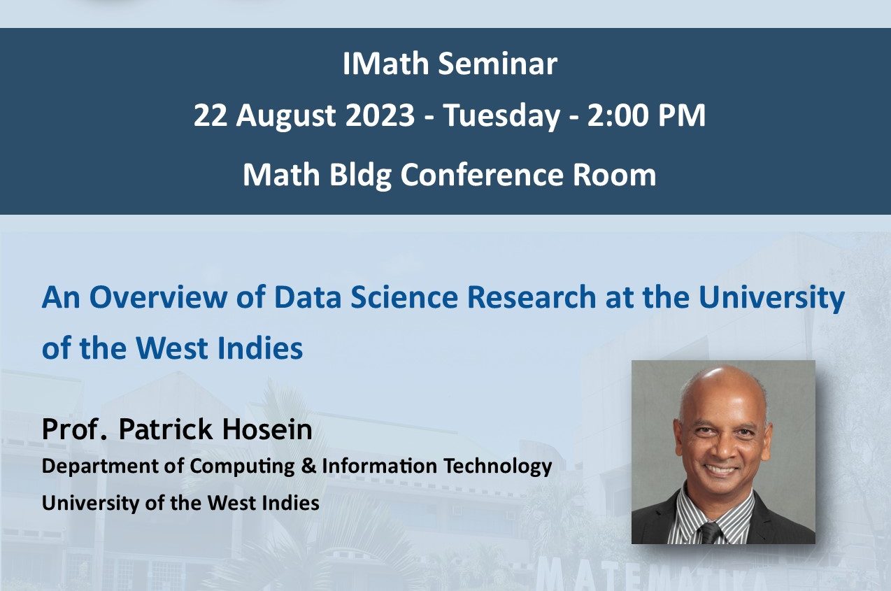 An Overview of Data Science Research at the University of the West Indies