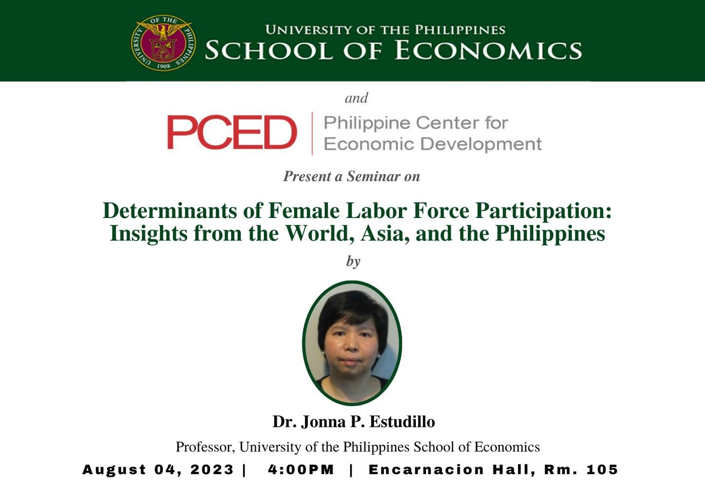 Determinants of Female Labor Force Participation: Insights From the World, Asia, and the Philippines