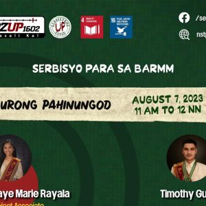 Gurong Pahinungod: Serbisyo para sa BARMM (Bangsamoro Autonomous Region in Muslim Mindanao)