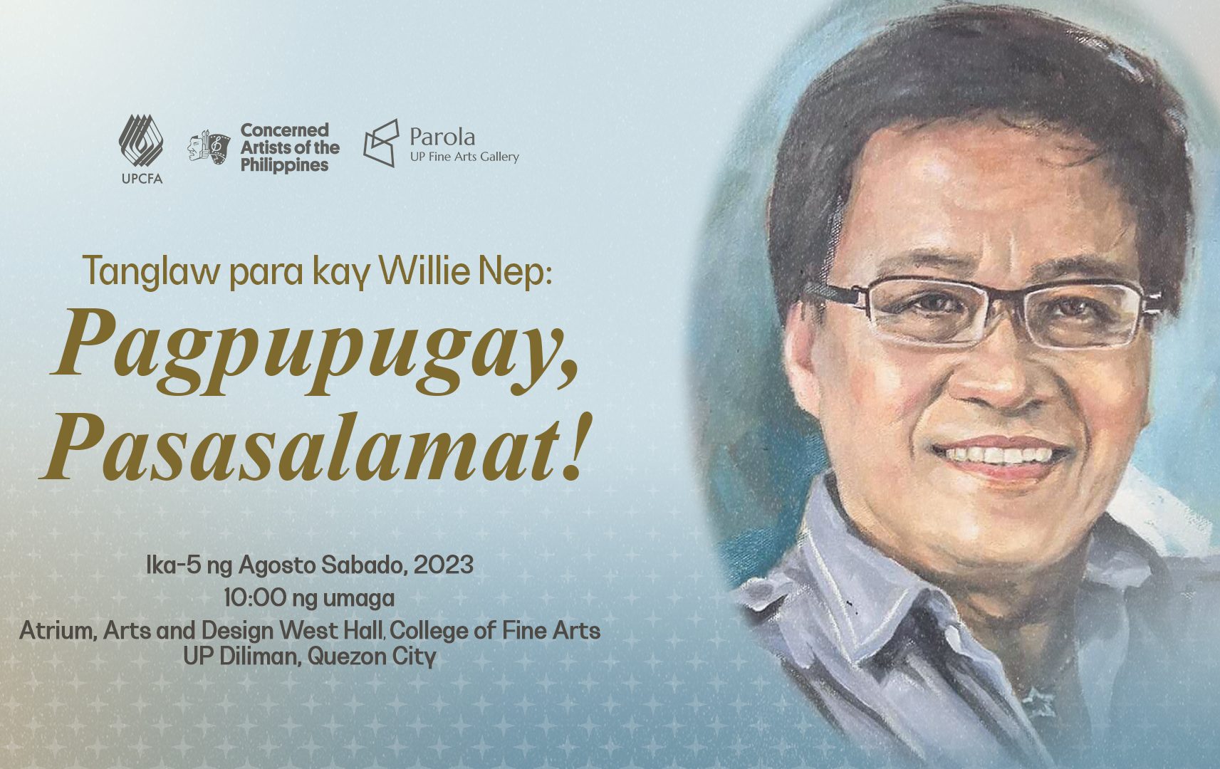 Tanglaw para kay Willie Nepomuceno: Pagpupugay, Pasasalamat!