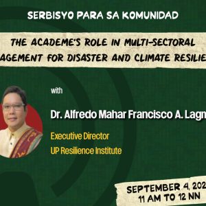 The Academe’s Role in Multi-sectoral Engagement for Disaster and Climate Resilience