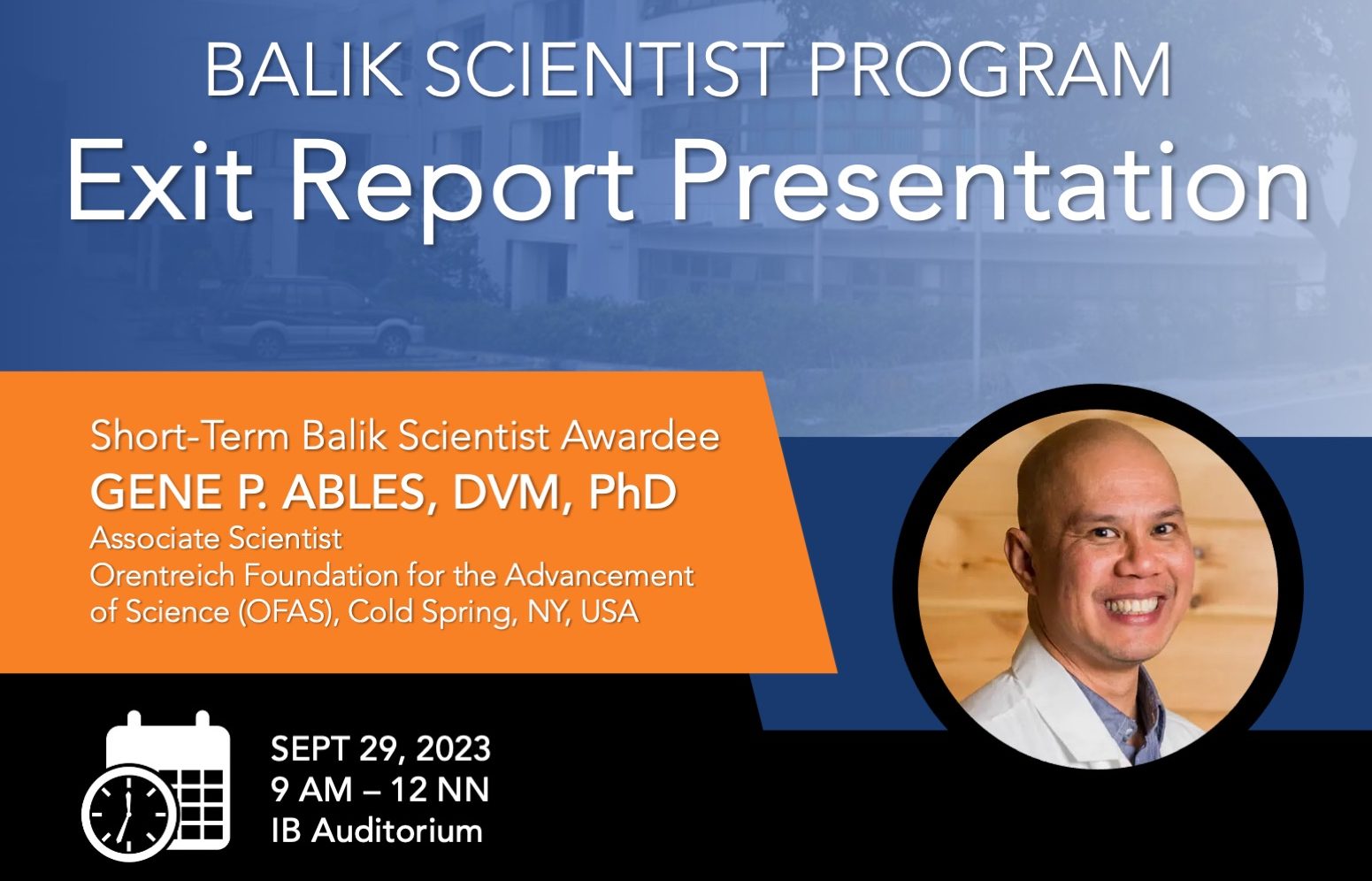 Balik Scientist Program Exit Report Presentation