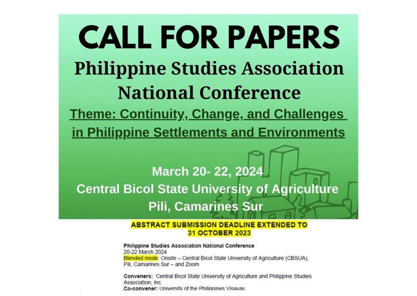 Call for Papers Philippine Studies Association National Conference