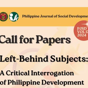 Call for Papers: Philippine Journal of Social Development, Volume 17, 2024