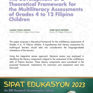 Sipat Edukasyon 2023: An ERP Research Dissemination Forum