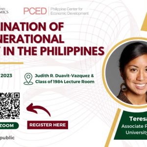 An Examination of Intergenerational Mobility in the Philippines