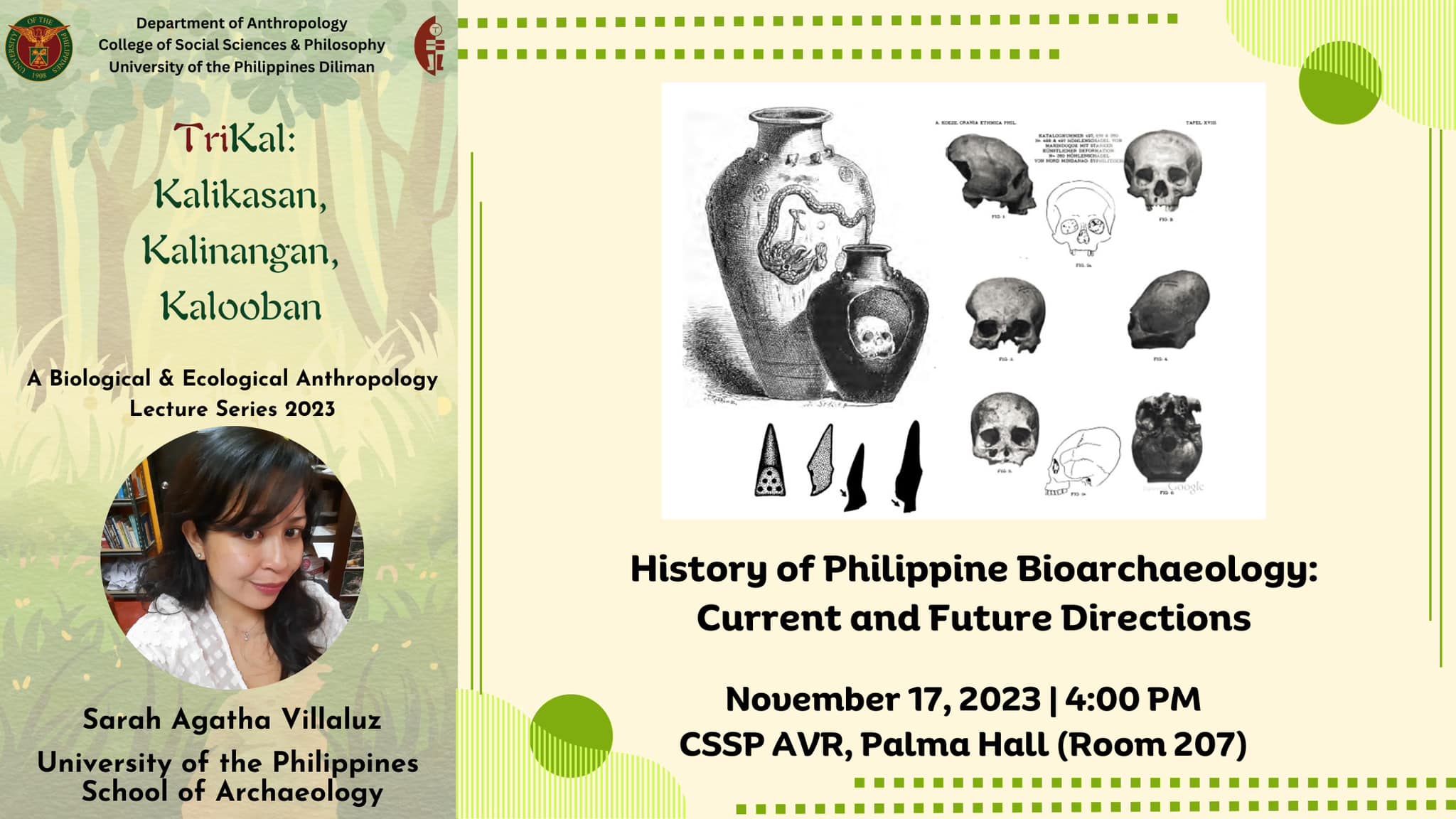 TriKal - Kalikasan, Kalinangan at Kalooban: A Biological and Ecological Anthropology Lecture Series