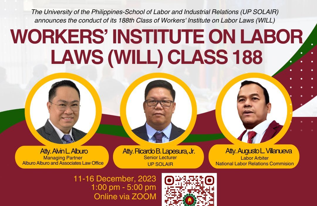 Workers’ Institute of Labor Laws Class 188