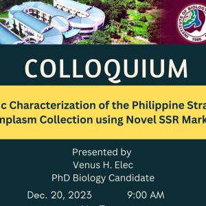 Genetic Characterization of the Philippine Strawberry Germplasm Collection Using Novel SSR Markers