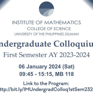 Institute of Mathematics Undergraduate Colloquium