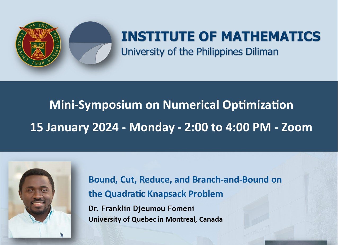 Mini-Symposium on Numerical Optimization