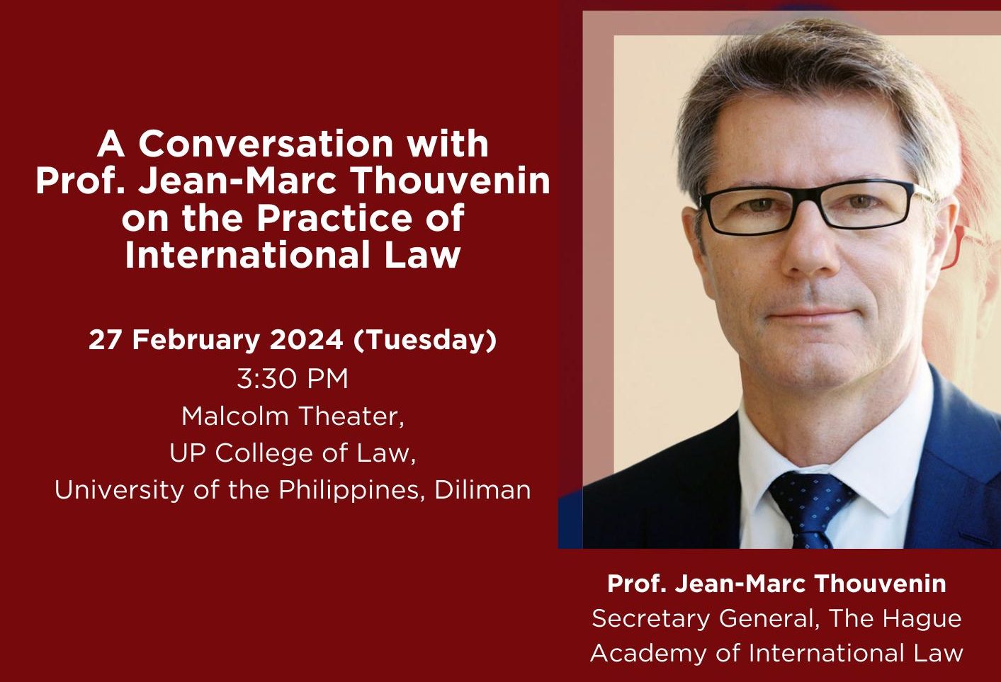 A Conversation with Prof. Jean-Marc Thouvenin on the Practice of International Law