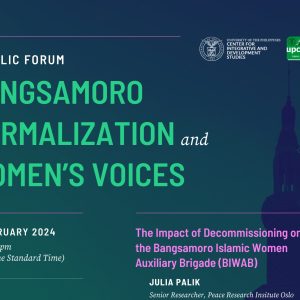 Bangsamoro Normalization and Women’s Voices: A Public Forum