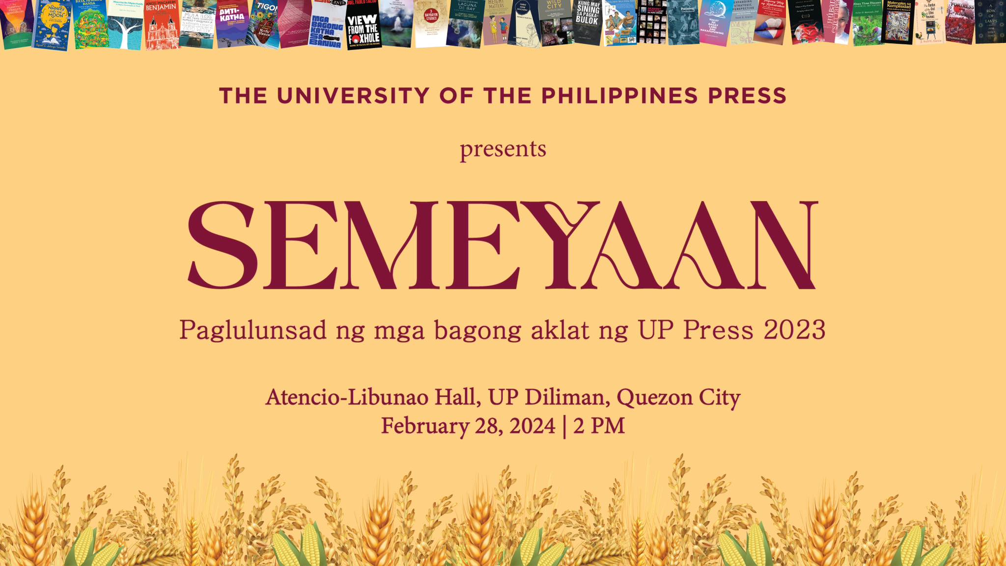 Semeyaan: Paglulunsad ng mga Bagong Aklat ng UP Press