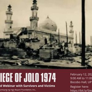 The Siege of Jolo 1974: A Forum and Webinar with Survivors and Victims