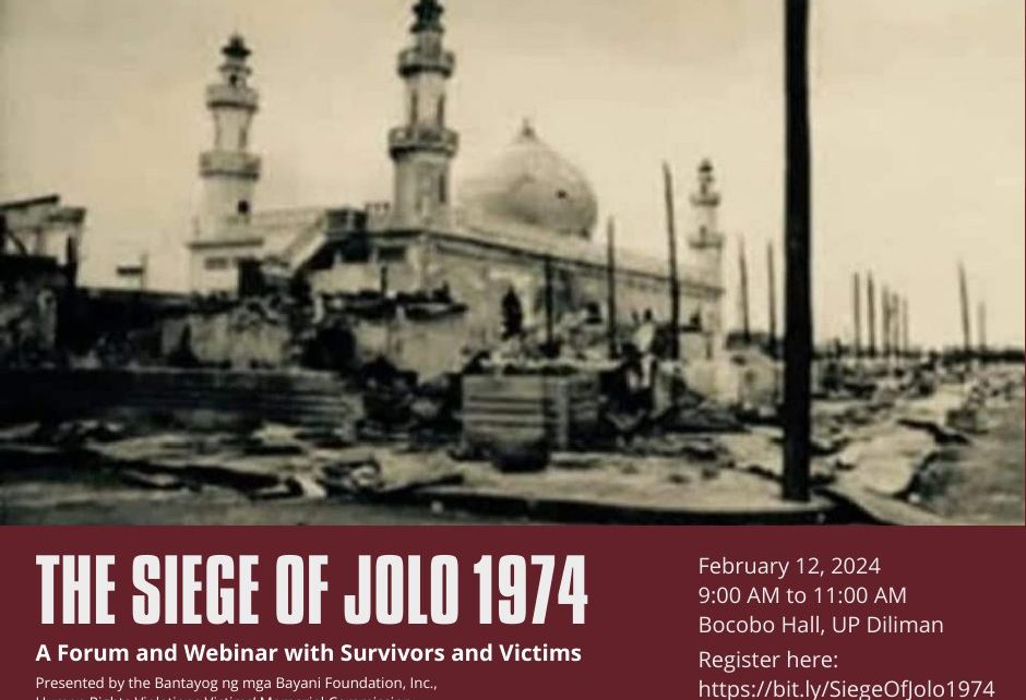 The Siege of Jolo 1974: A Forum and Webinar with Survivors and Victims