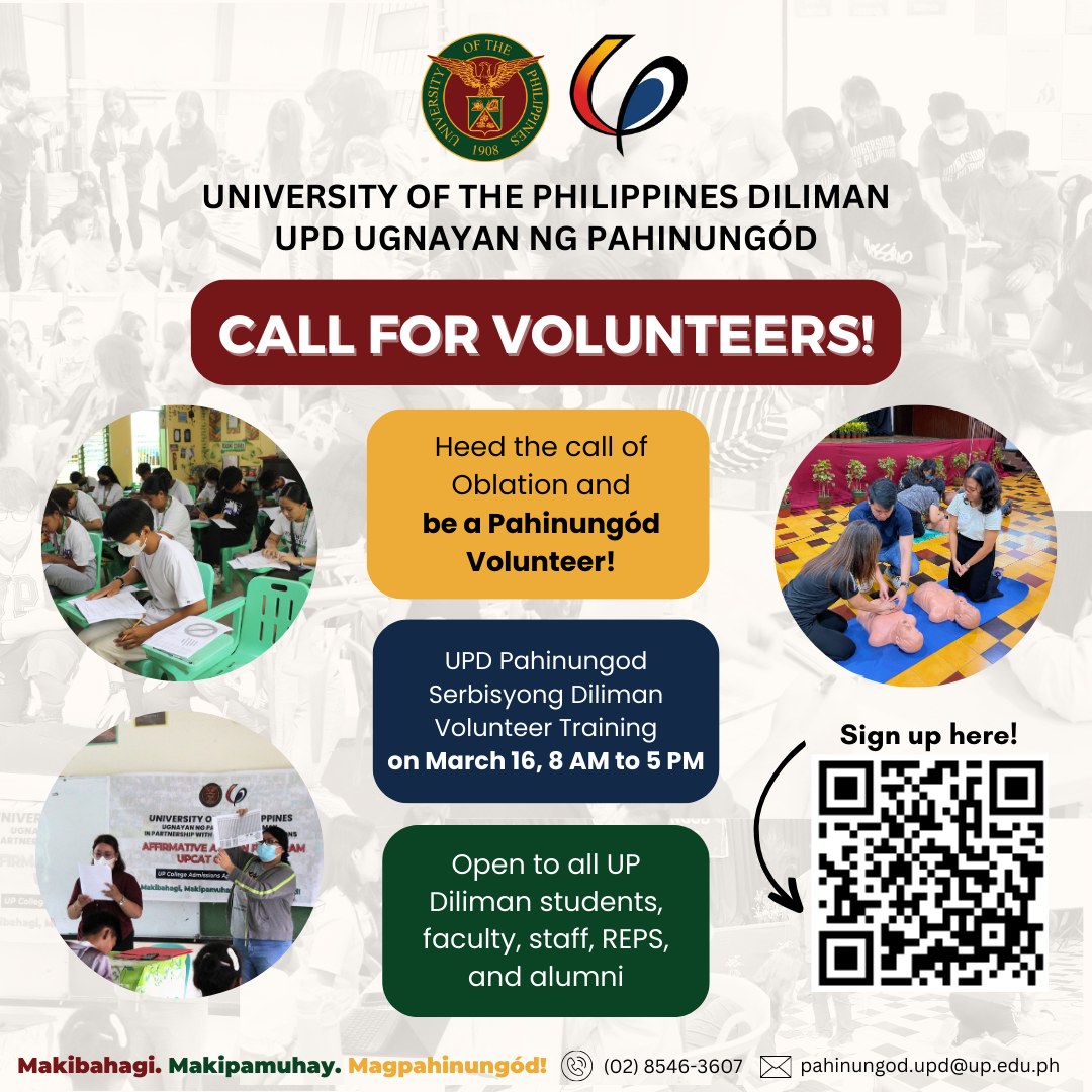 UPD Pahinungód Serbisyong Diliman Volunteer Training