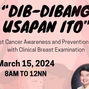 Dib-dibang Usapan Ito: A Breast Cancer Awareness and Prevention Lecture With Clinical Breast Examination