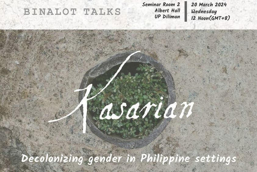 Kasarian: Decolonizing Gender in Philippine Settings”