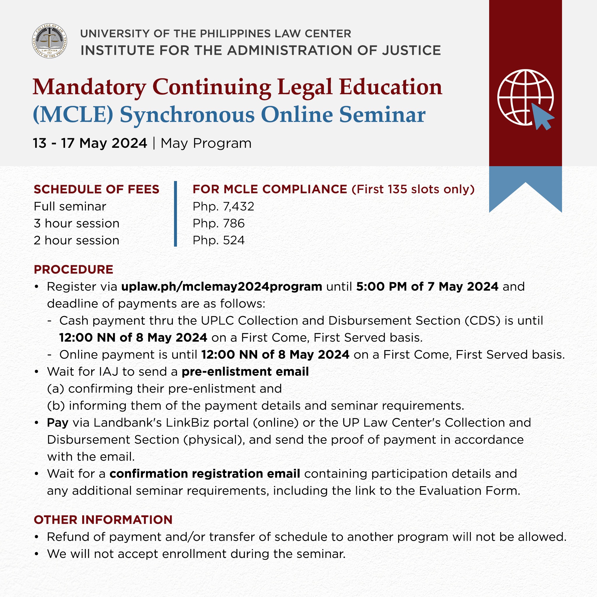 Mandatory Continuing Legal Education Synchronous Online Seminar
