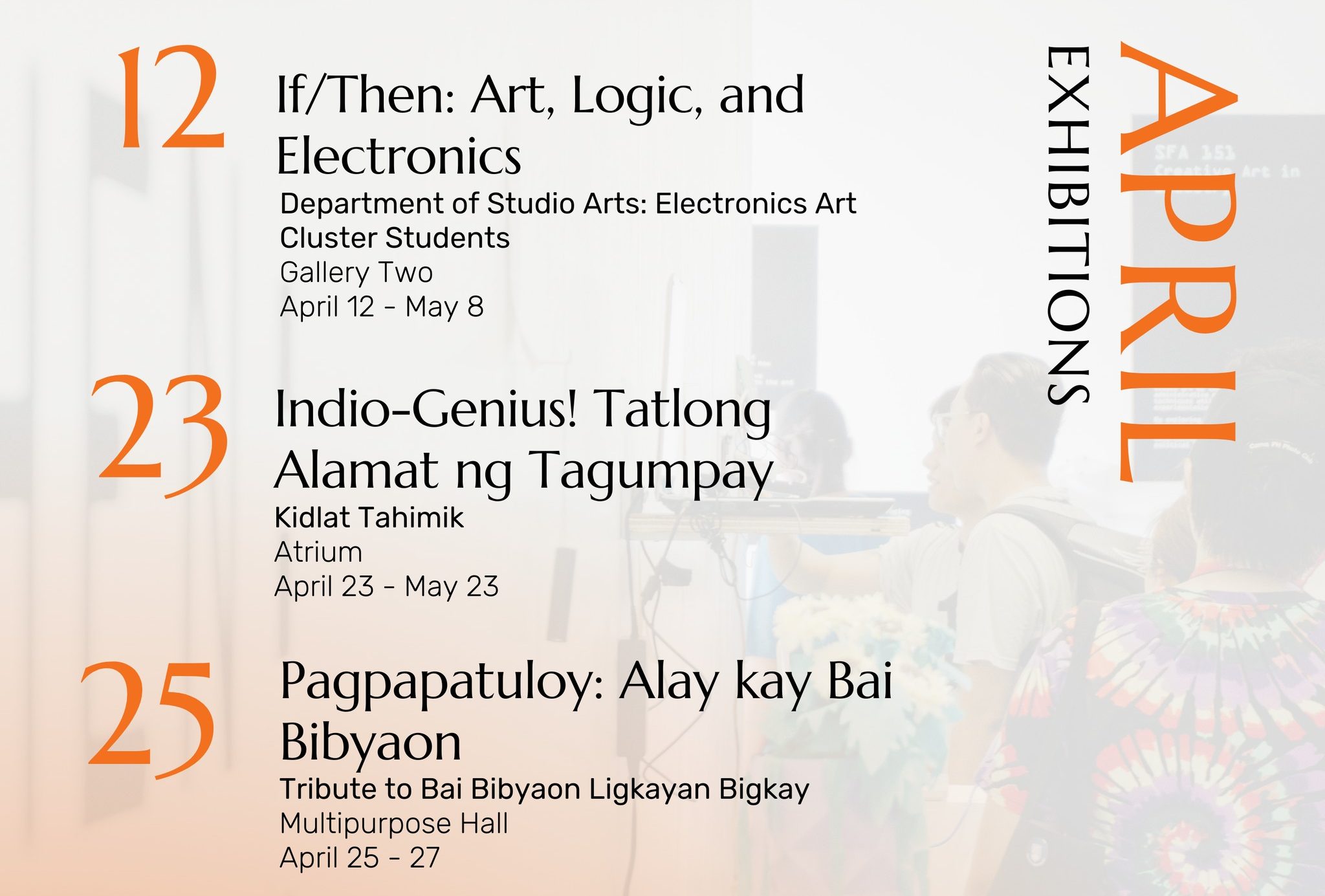 April Exhibitions at Parola: UP Fine Arts Gallery