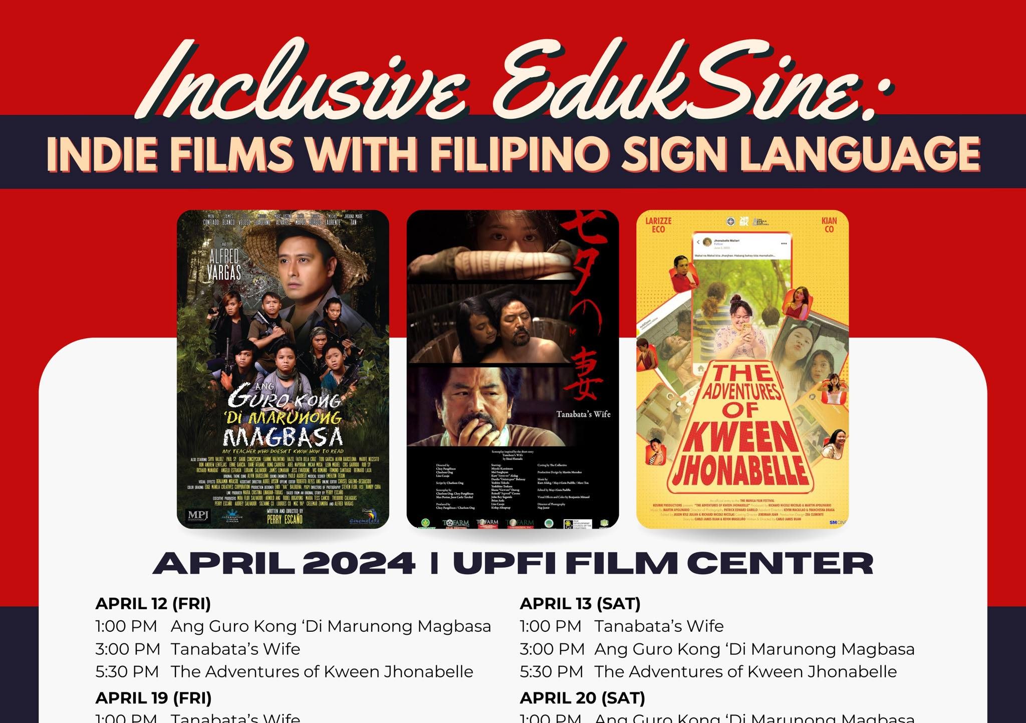 Inclusive EDukSine: Indie Films with Filipino Sign Language