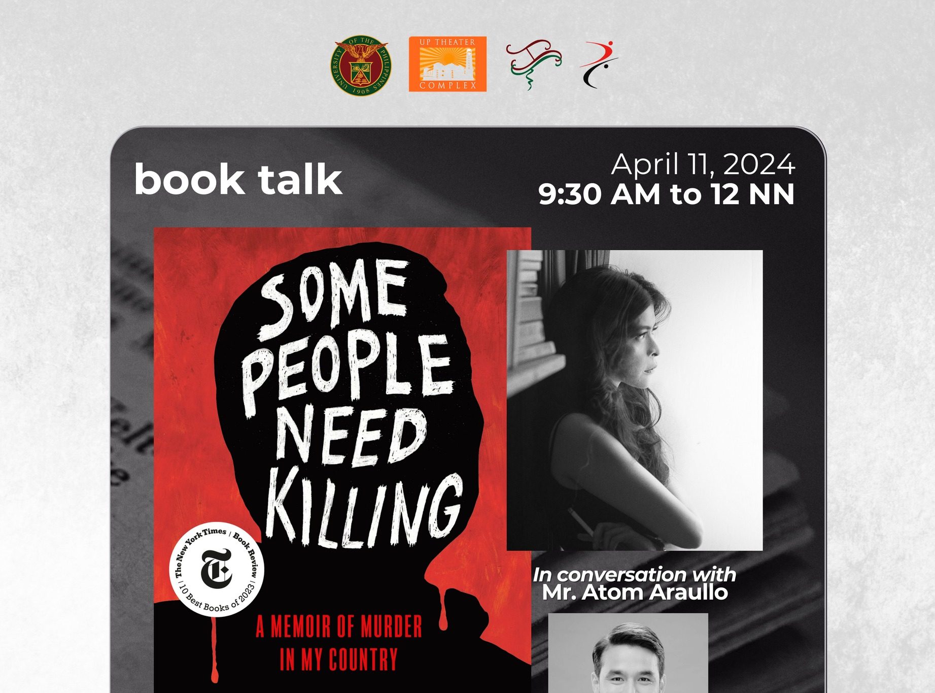 Patricia Evangelista's Book Talk for Some People Need Killing: A Memoir of Murder in My Country